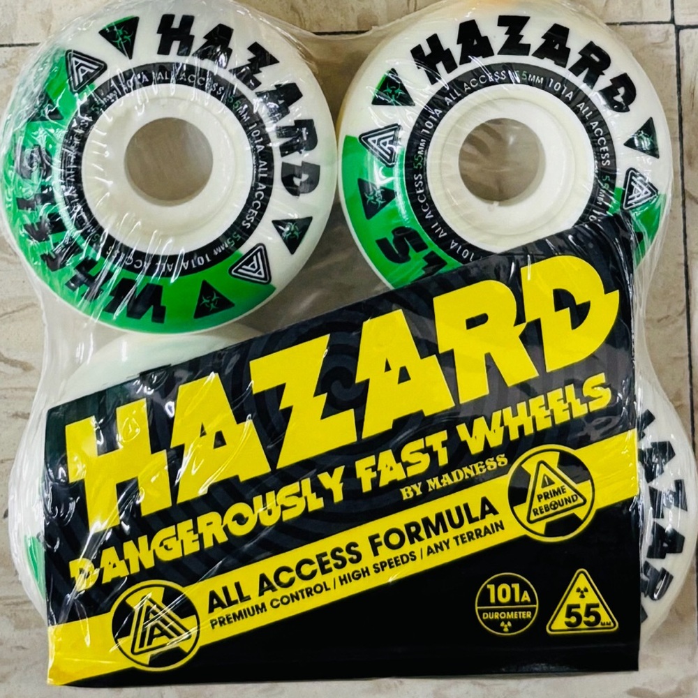 55mm HAZARD Skateboard Wheels